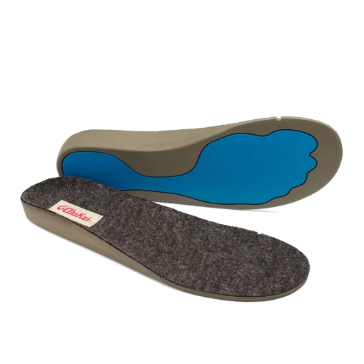 OluKai Men’s Slipper Insole - Dark Grey -Footwear Fusion Shop 00903 8G8G 003 M Slipper Insole Replacement Dark Grey