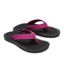 OluKai ‘Ohana - Orchid Flower / Black -Footwear Fusion Shop 20110 7F40 003 W Ohana OrchidFlowerBlk