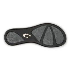OluKai Ho‘ōpio Leather - Silver / Charcoal -Footwear Fusion Shop 20290 2K26 005 W HoopioLeather SlvChr