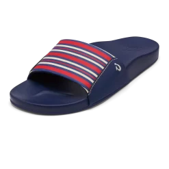 OluKai Kīpuni - Trench Blue / Stripe -Footwear Fusion Shop 20508 DEZP AMZ W Kipuni Trench Blue Stripe